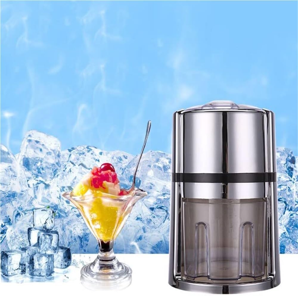 Hand Crank Ice Crushers, Portable Slushie Machines and Snow Cone Machine, with Stainless Steel and Hand Crank, for Home Outdoor Use