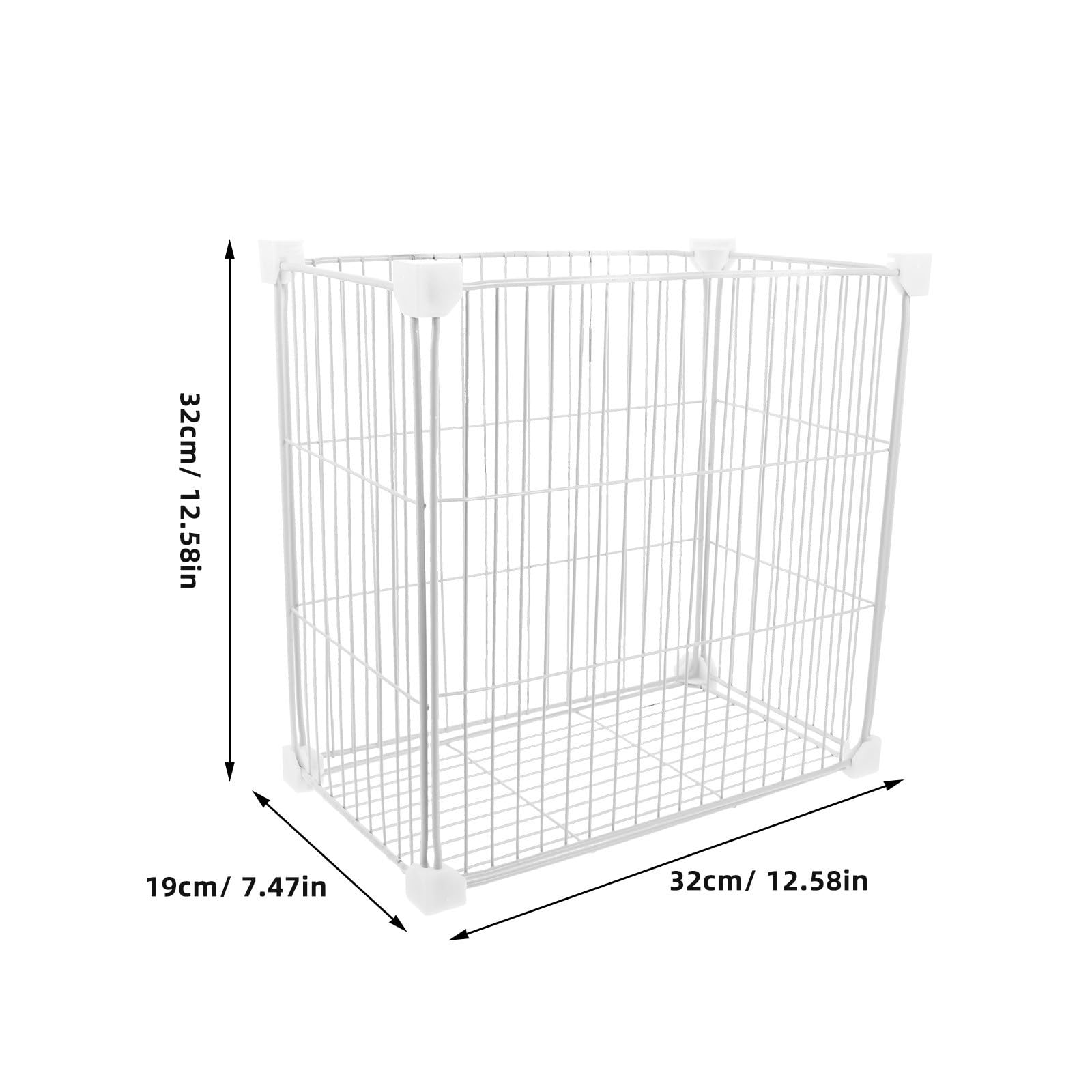 Kichvoe Cesta Organizadora para Congelador de Metal Blanco, Separador | Organización, Visibilidad Transparente, Diseño Extraíble, para Frutas y Snacks en Cocina o Comercio