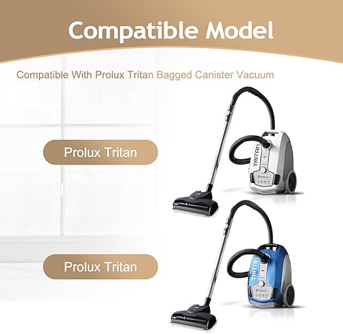 Miniatura 3 de Repuesto compatible para bolsas de vacío Prolux Tritan, paquete de 12 bolsas desechables HEPA hechas para adaptarse a la aspiradora Prolux Tritan