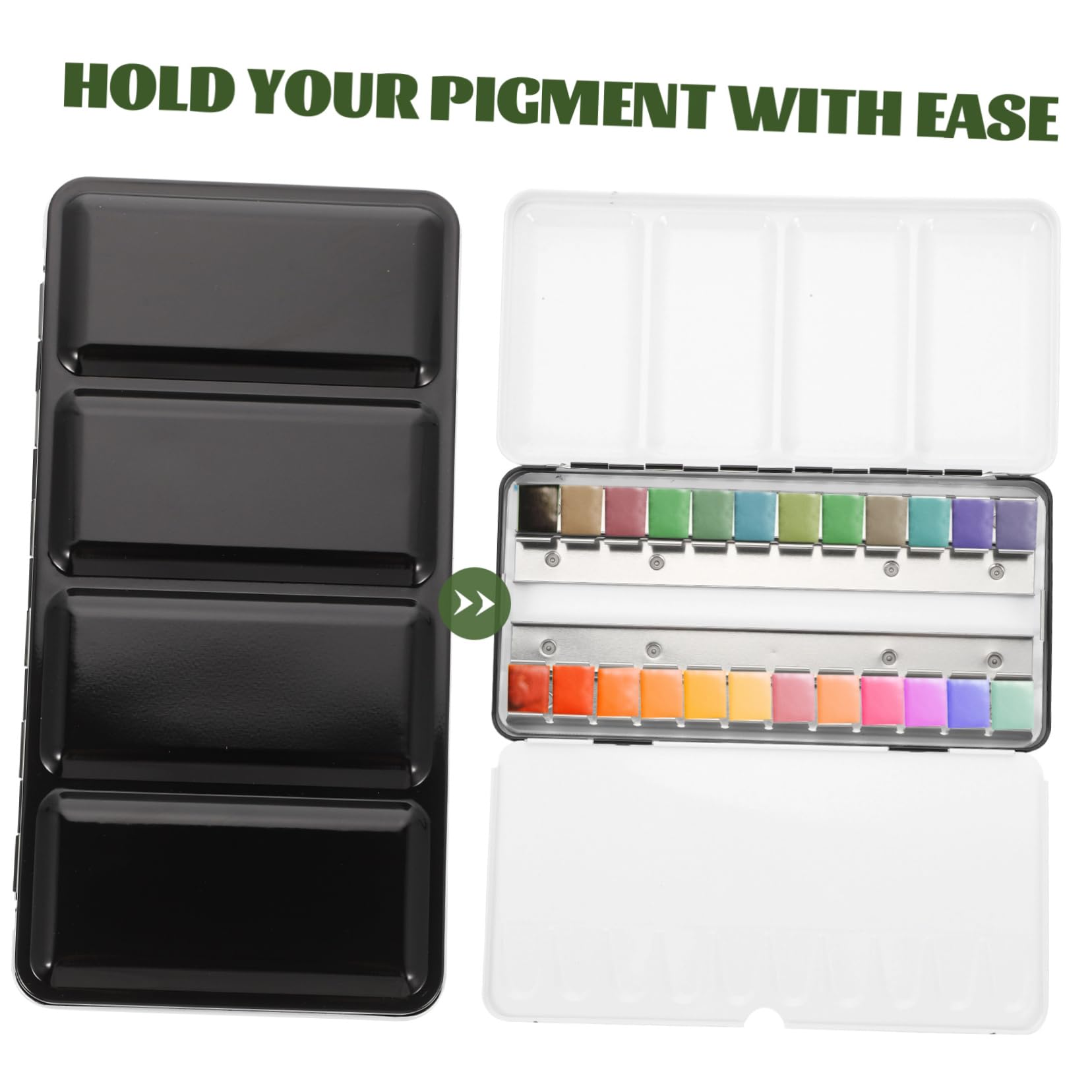 CLISPEED Boîte Vide de Pigments en Fer pour Aquarelle, Portable et Solide