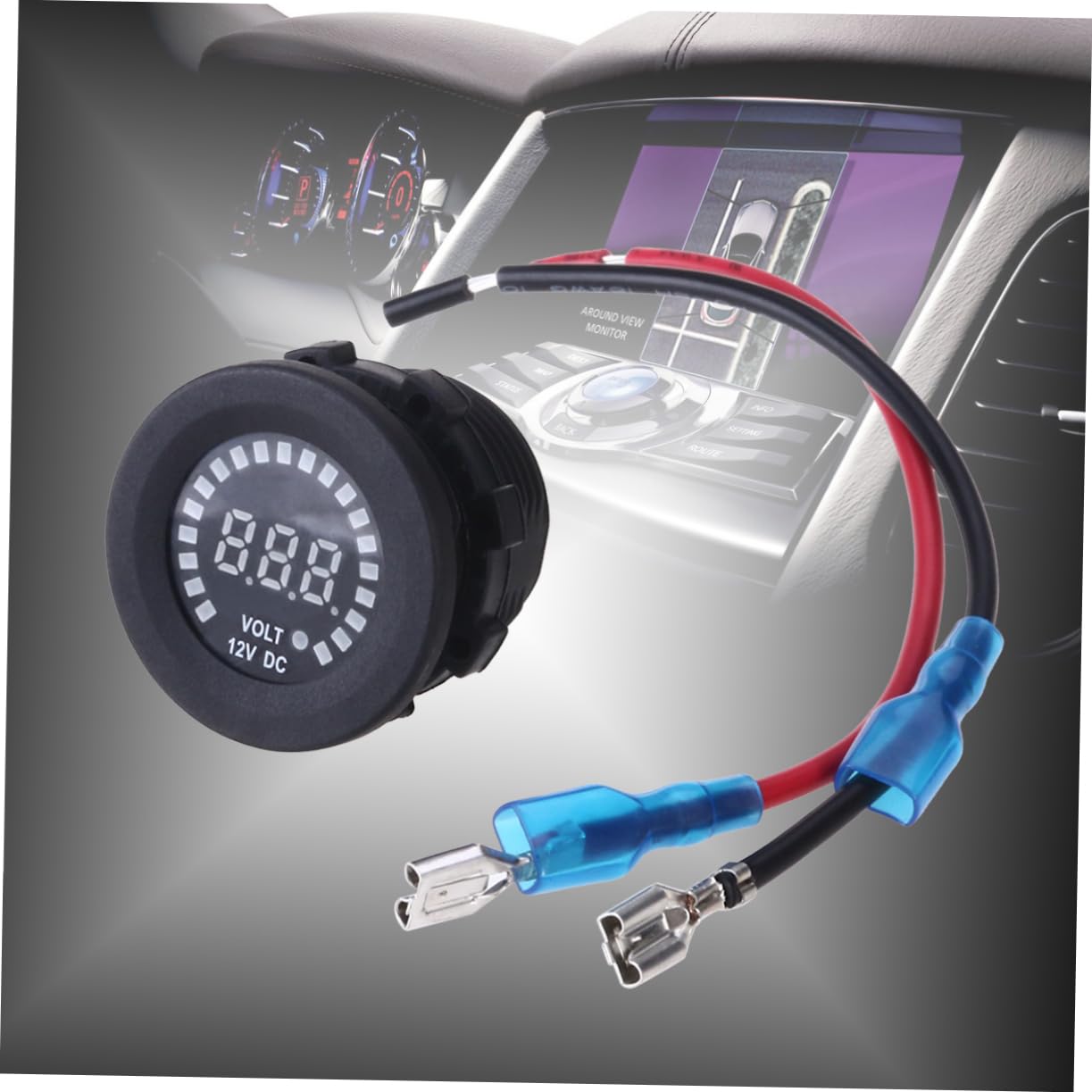 OUNONA 3 Piezas voltímetro para coche voltímetro digital del vehículo medidor de prueba de voltios del vehículo voltimetro digital 12v Mini de 12v