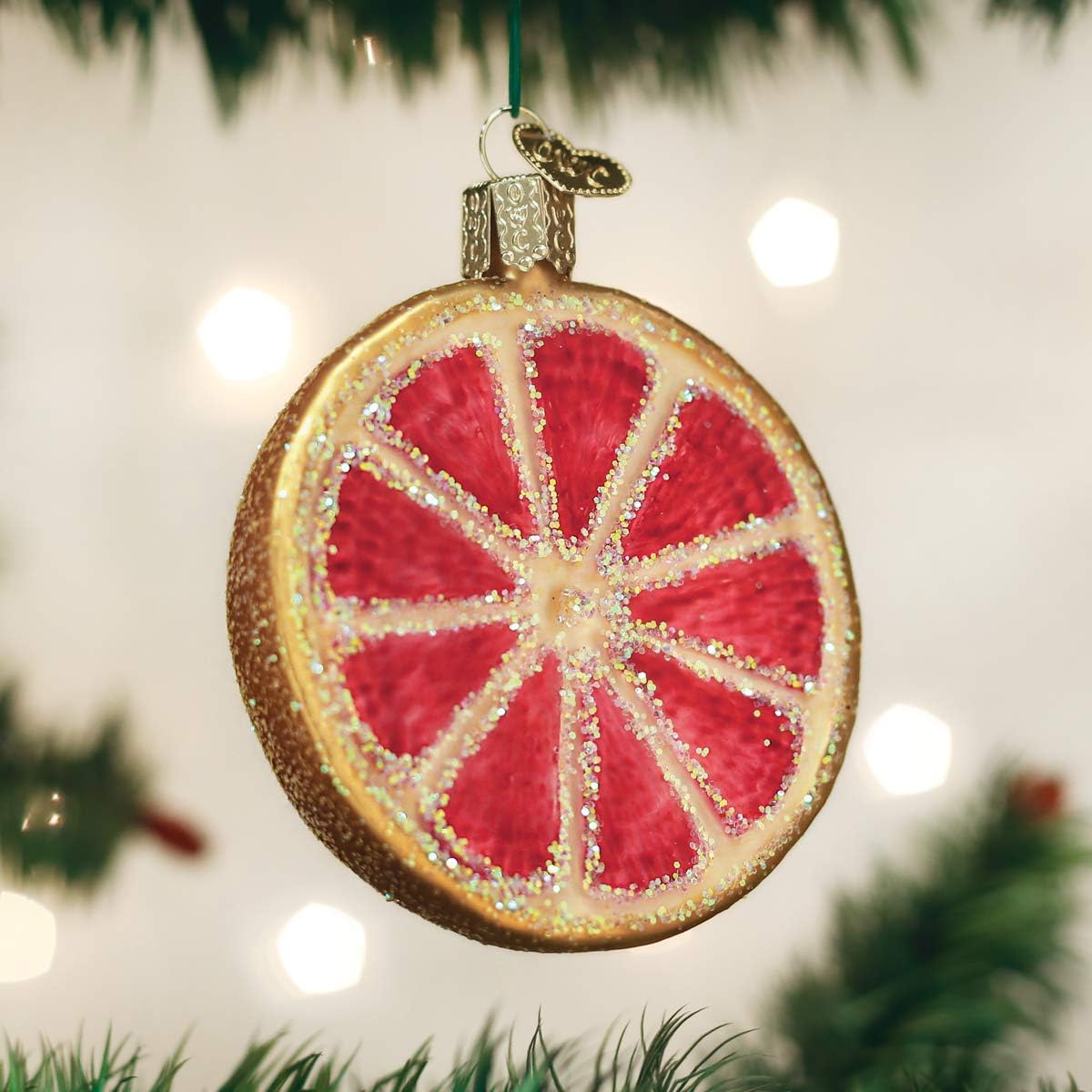 Old World Christmas Glass Blown Ornament Grapefruit (28117) - Image 2
