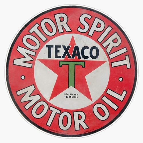 Calcomanía de vinilo impermeable con logotipo vintage de Texaco Motor Spirit para coche, laptop, pared, ventana, 5 pulgadas