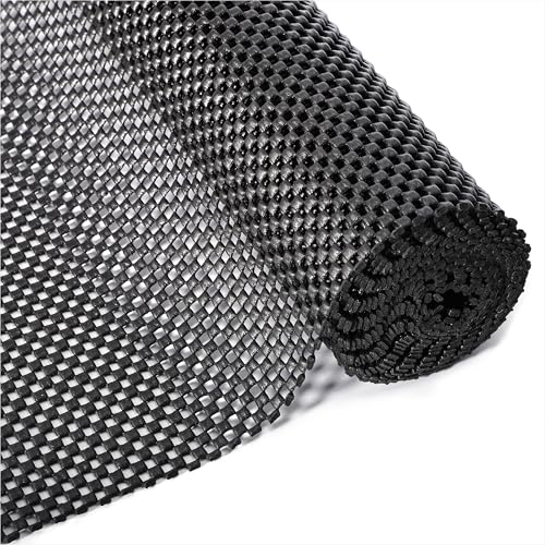 Antirutschmatte 30x300cm Antirutschunterlage PVC Mehrzweck Teppichstopper Anti Rutsch Teppichunterlage für Schubladen Auto Kofferraum Schränke Küche Wohnmobil Regal Palette, Schwarz