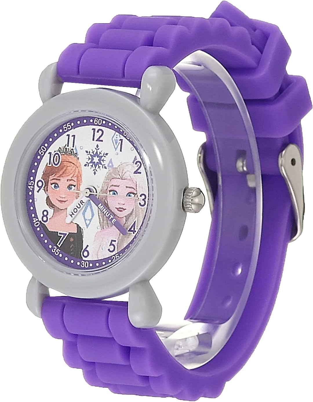 Disney Frozen Kids' Plastic Time Teacher Analog Quartz Silicone Strap Watch