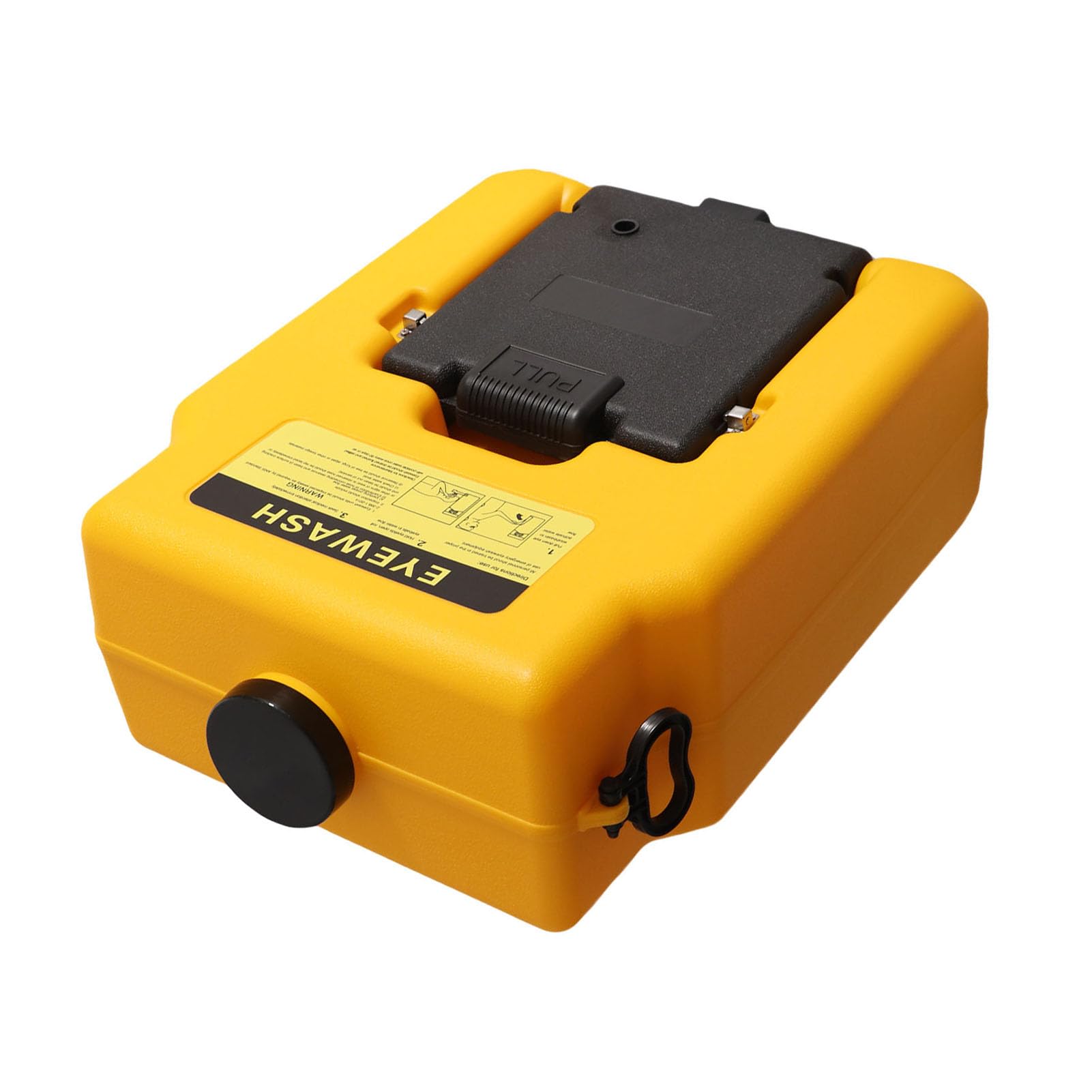 AMONIDA Station de Lavage Oculaire Murale Portable 53L, pour Dispositif D'urgence de sécurité en Laboratoire, Station de Lavage Oculaire en Polyéthylène
