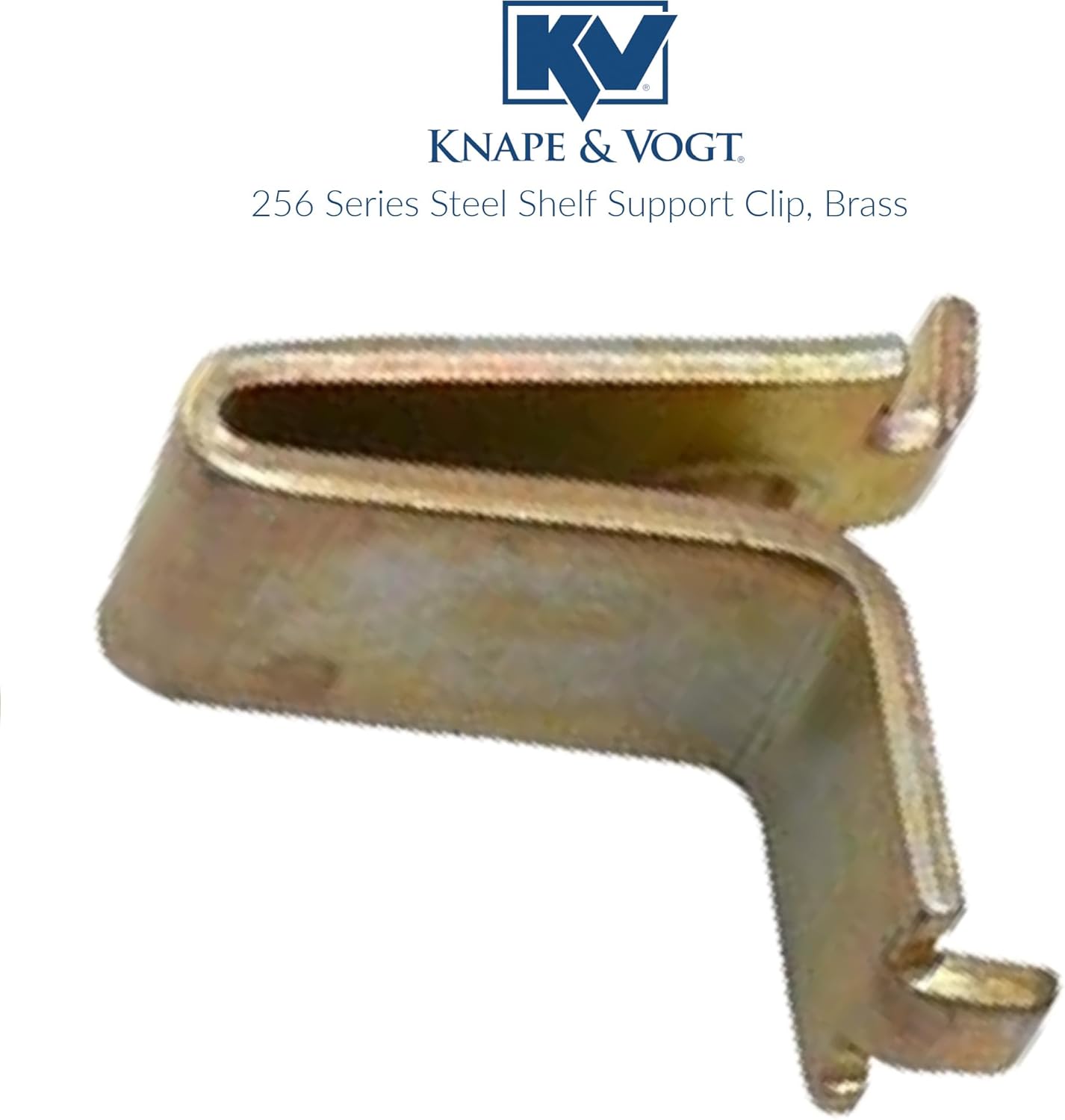 Knape & Vogt KV Shelf Support Clip Brass, Pack of 12