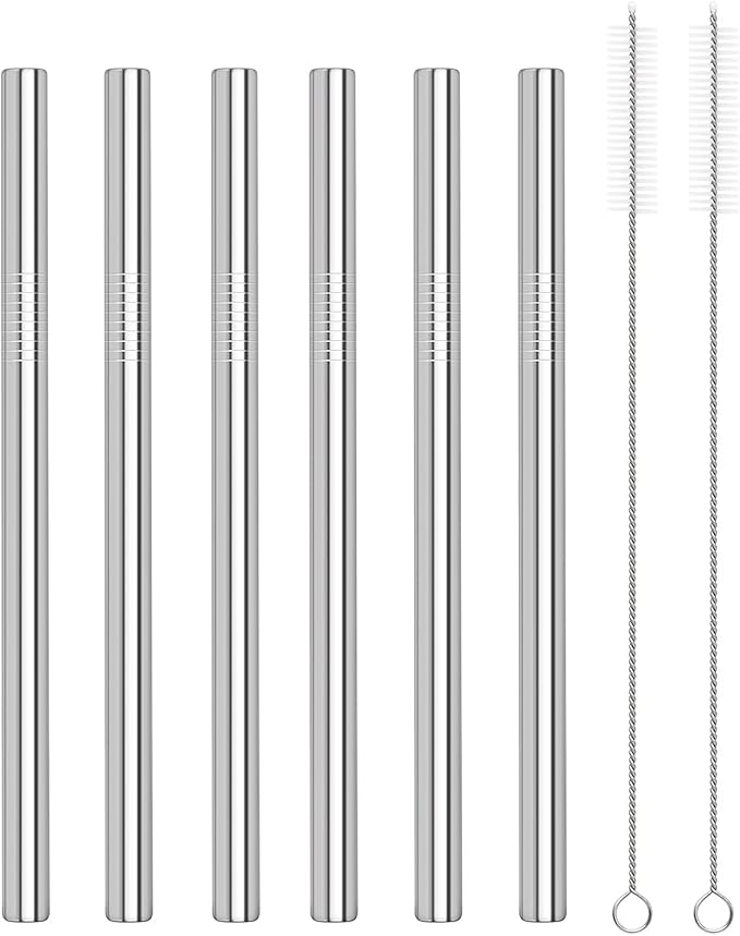 Metal Boba Straws Reusable,Bubble Tea Straws Reusable,Jumbo Smoothie