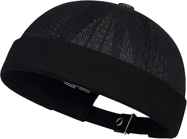 Cappello cap Uomo Moda Mesh,Cappello Uomo Senza Visiera Casual,Berretto Unisex Estivi in Rete Senza Tesa,Cappello Uomo Classico Regolabile Marinaio - 1