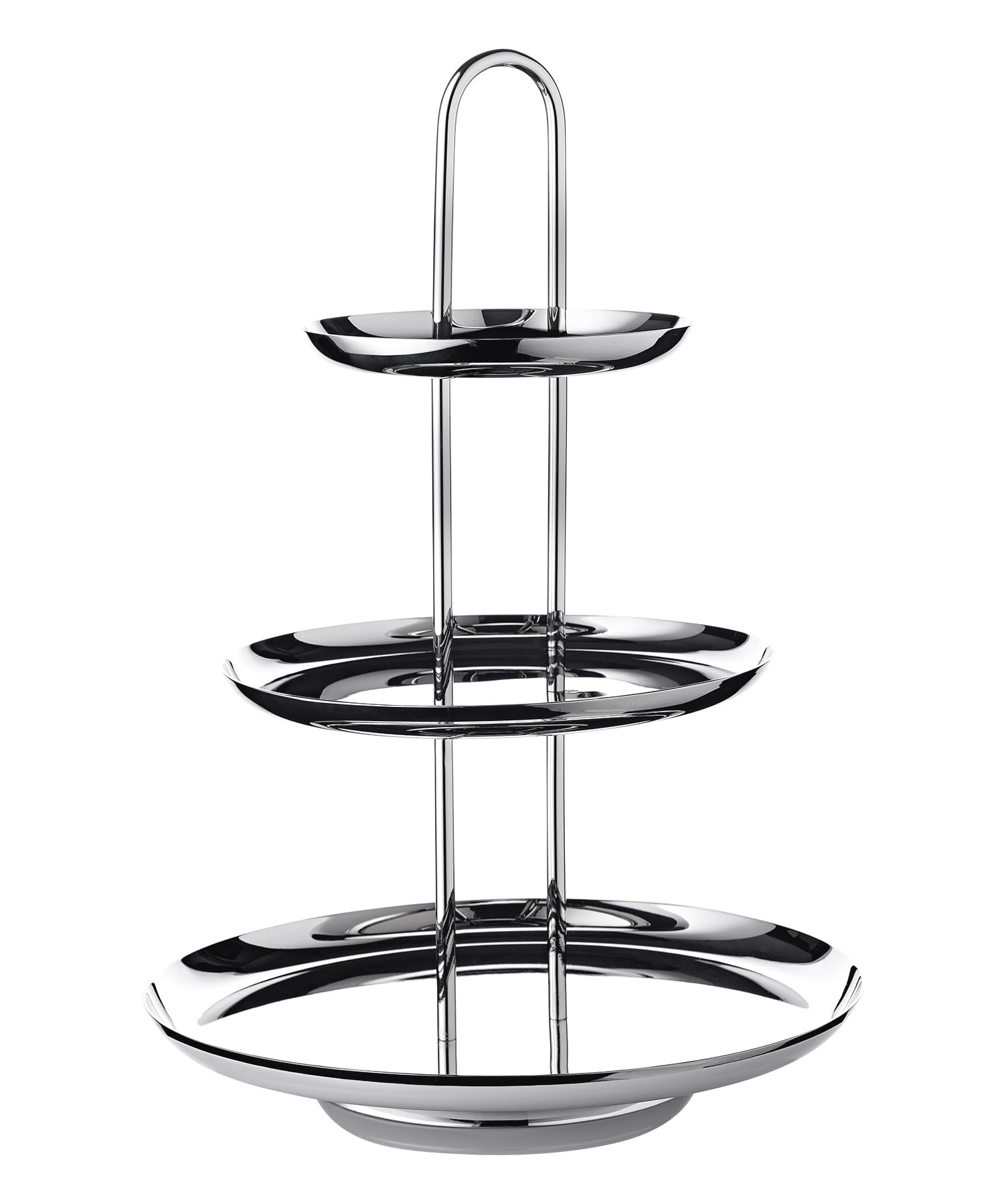 EDZARD Etagere Apus (Höhe 40 cm, 3-stöckig), Edelstahl hochglanzpoliert