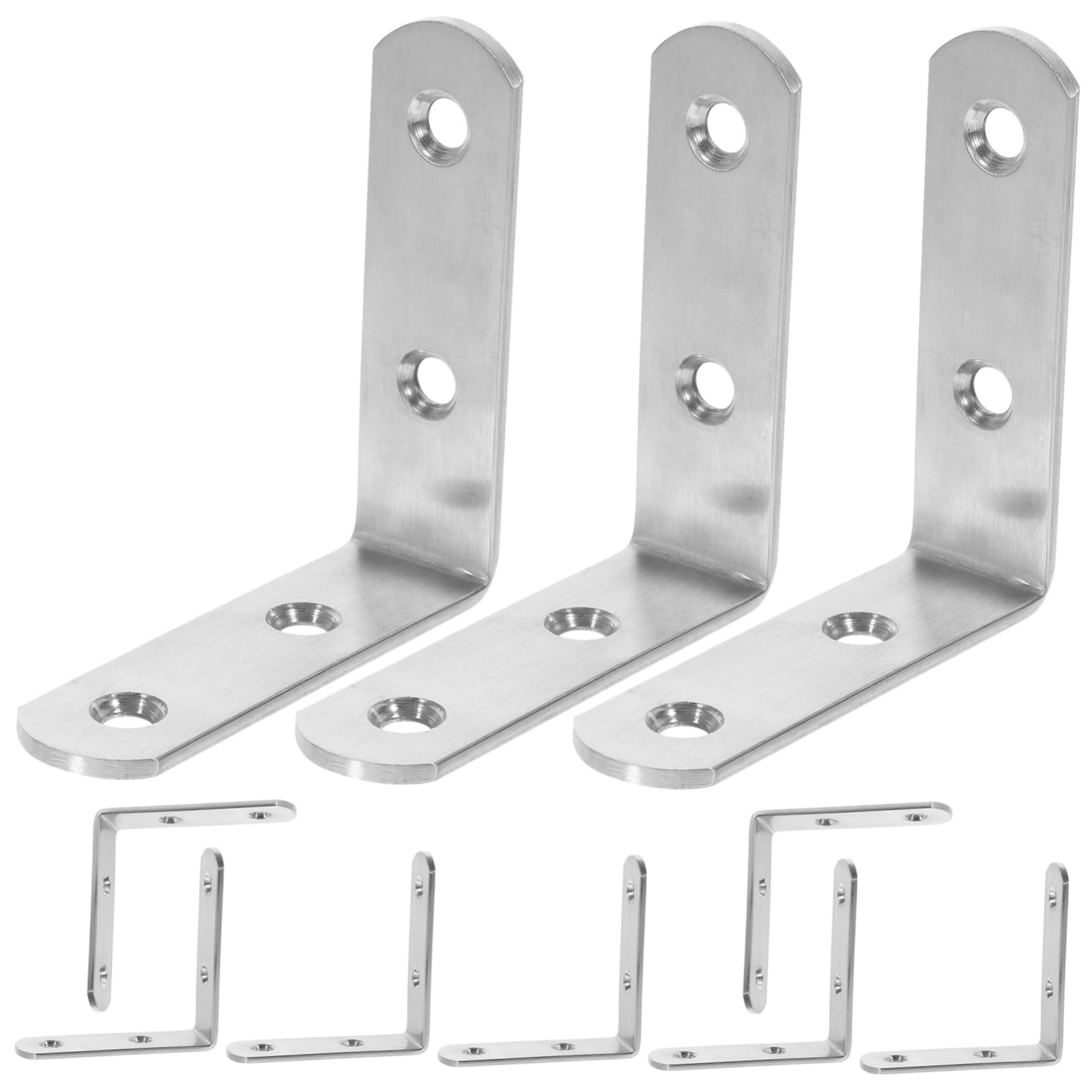 ULTECHNOVO 40pezzi Staffe Angolari Inox Per Supporto Shelf Legno Inossidabile Resistente Per Progetti Fai Te e Arredamento Mobile