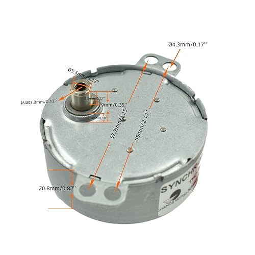 Miniatura 38 de CHANCS CA 110V 0.083-0.1RPM CW síncrono eléctrico del motor TYC-50 para la cama del amortiguador de aire del motor