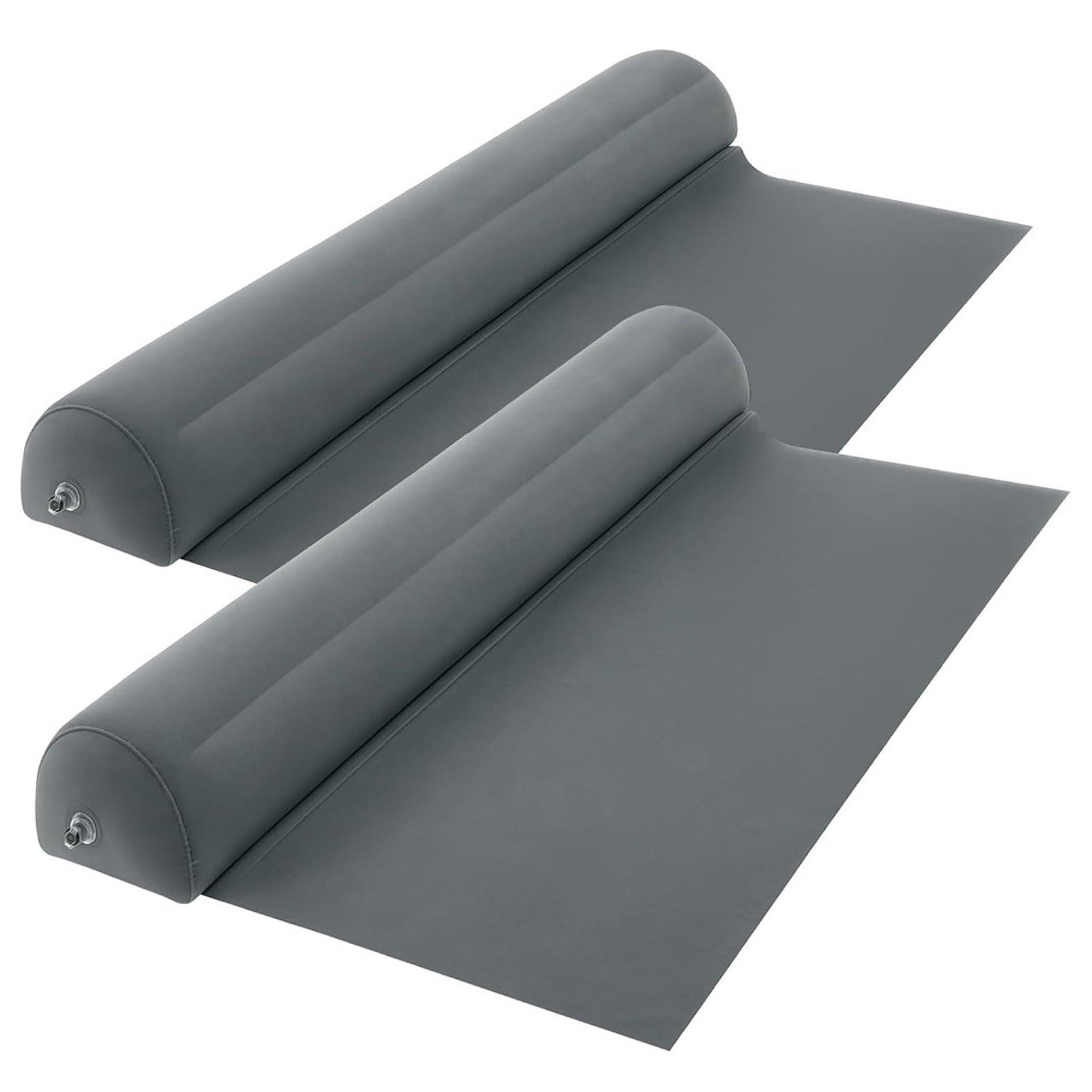 Tsawntd 2pcs Inflatable Bed Rails, Portable Toddler Bed Bumpers For Travel, Easy to Install Crib Bumper For Vacation Trip, Gray