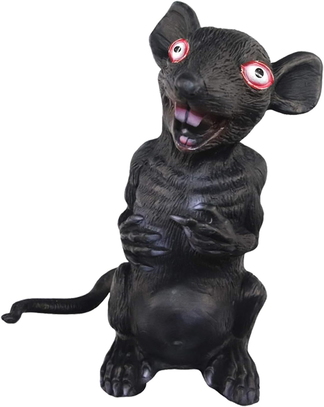 Edlike Creepy Halloween Standing Rat Prop,Halloween Disgusting Rats, Realistic Rat