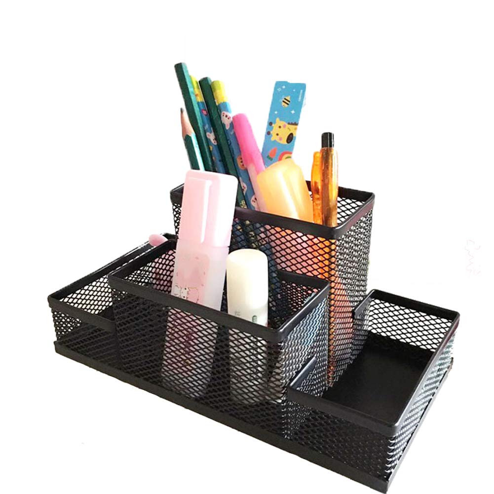 LFMXLD Metal Office Stationery Storage Barrel, Creative Iron Fashion Pen Holder, Compact Iron Pen Holder. (Size: 10.3 * 20.3 * 9.5CM)