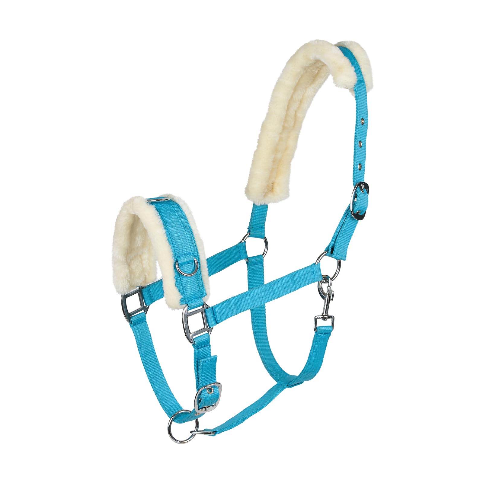 Caveçon de longe cheval Horze Everyday Training en nylon bleu Full