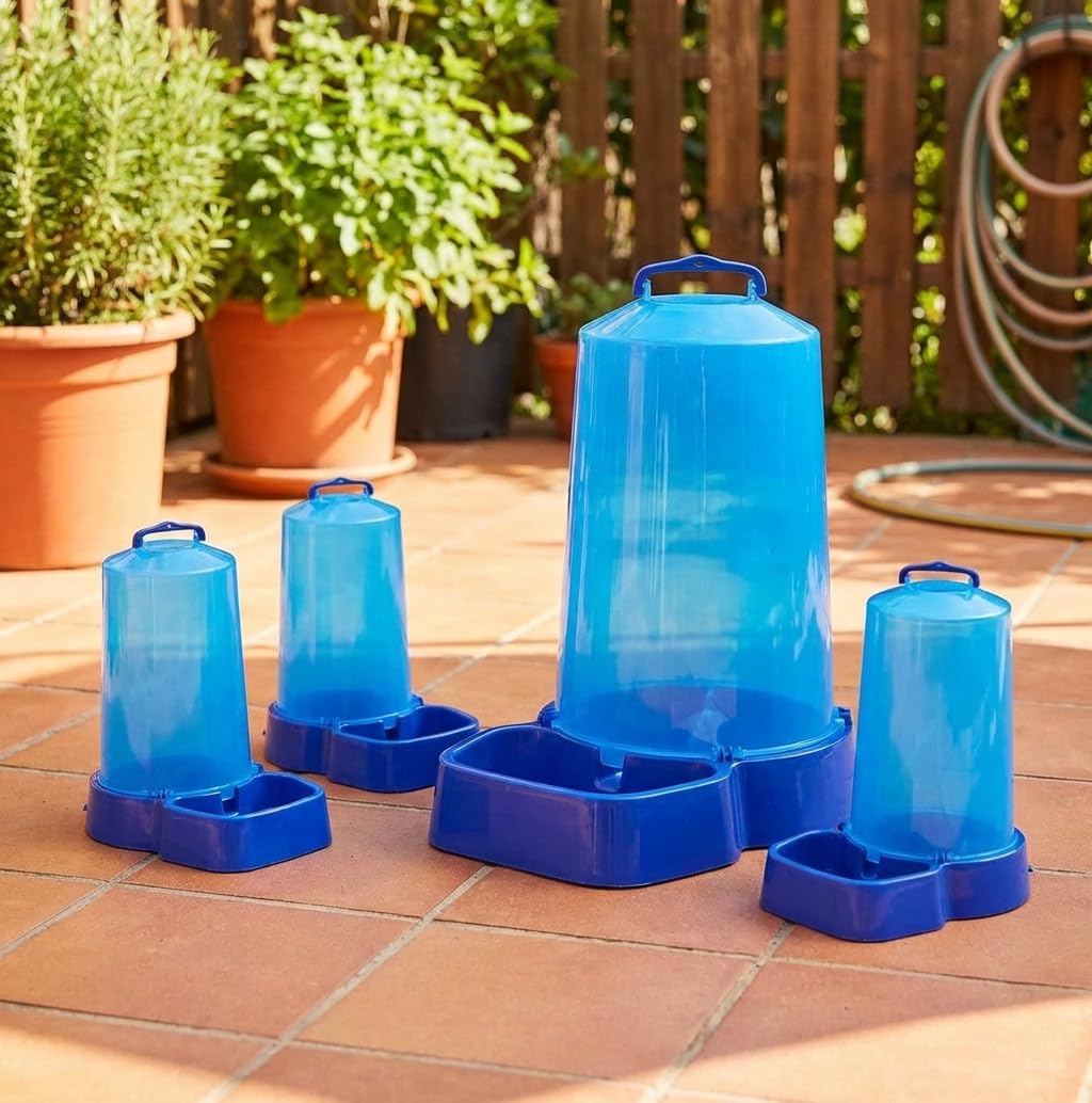 Suinga Pack 5 Bebedero de plastico para Perros Gatos y Animales domesticos 5 litros | Medidas 37x25x46 cm | Resistente y practico