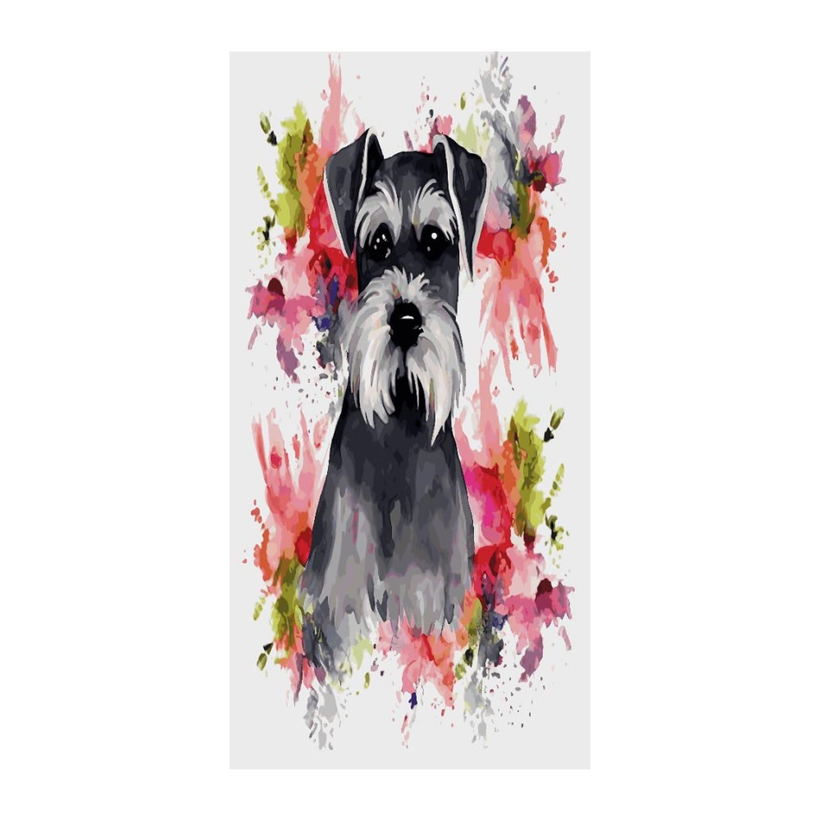 KHAUERBC Schnauzer Blackout Curtains for Light Filtering Doorway Curtains .Room Divider Curtain As Sliding Door/Closet/Patio。French Door Curtain 70 * 35.4 Inch for Home Decors.