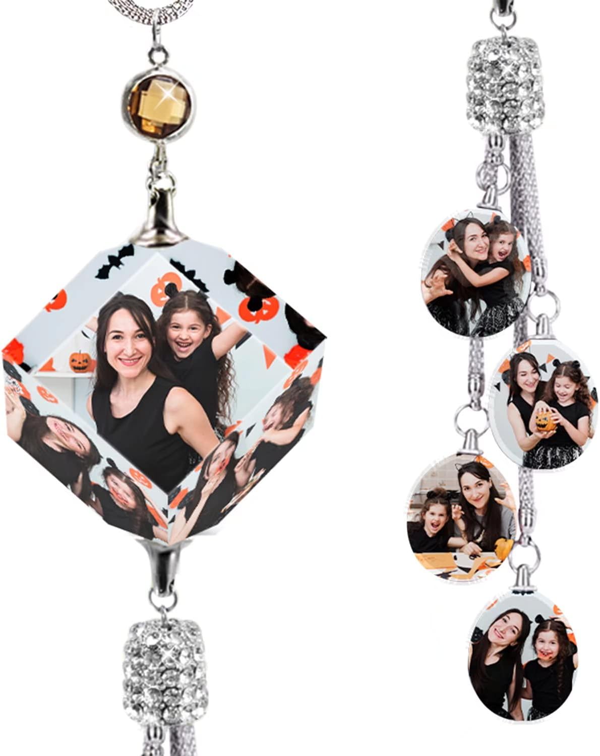 Personalized Photo Car Rear View Mirror Ornament/Bedroom Decoration Pendant/Crystal Lovely Ornament Living Room Decoration Pendant Gift