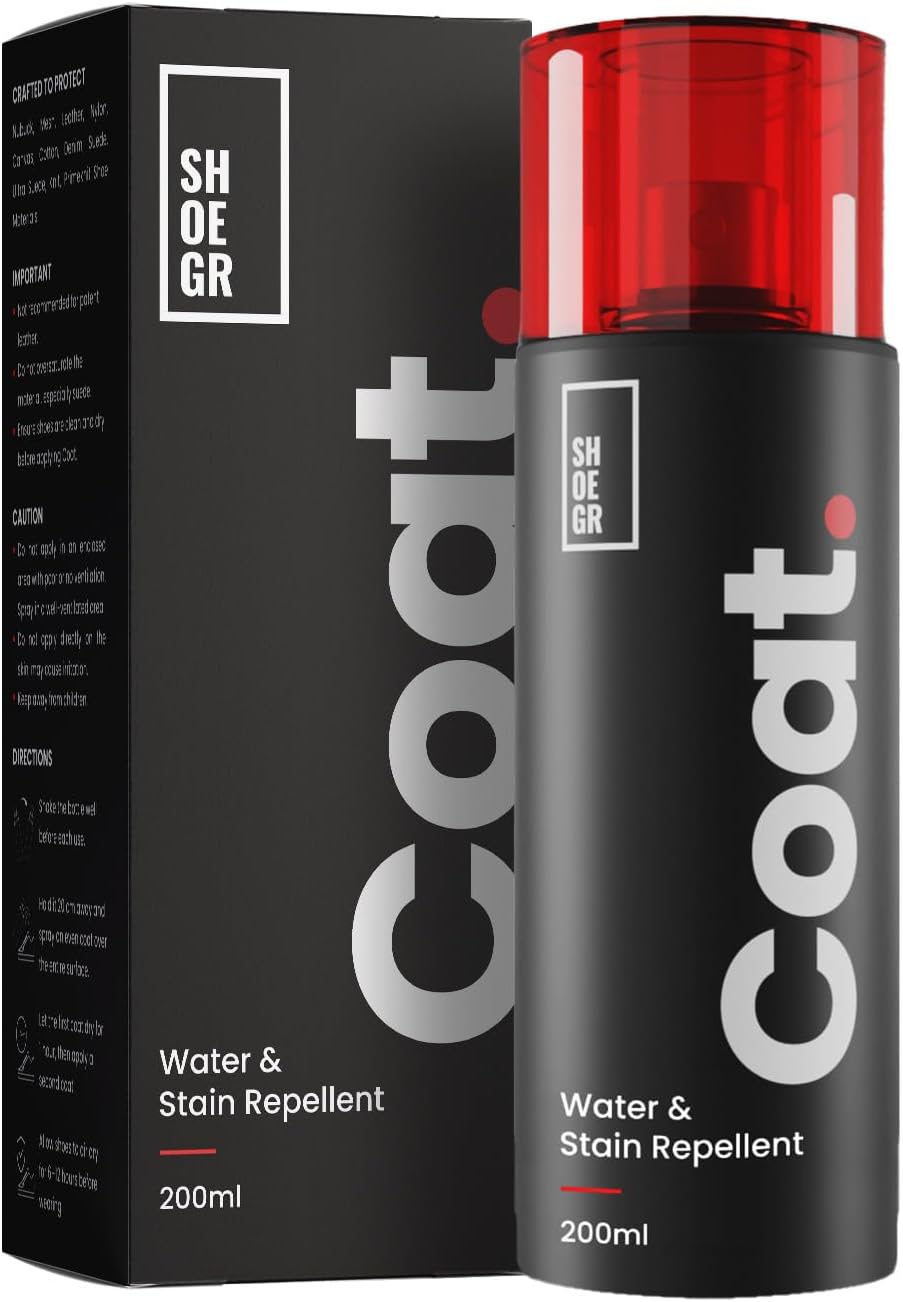 Coat Water & Stain Repellent 200 ml | Invisible Waterproof Shield for Sneakers, Suede, Nubuck, Leather, Trainers, Canvas & Bags | Nano Protection from rain and dust | RPL for Shoes