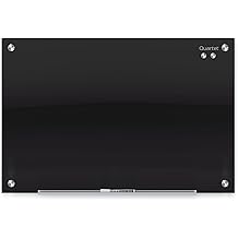 Quartet Magnetic Dry Erase Board, 36" x 24" Glass Whiteboard for Wall, Infinity, Black (G3624B)