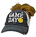 Cocomo Soul Womens Game Day Softball Hat | Game Day Softball Messy Bun High Ponytail Hat | Game Day Softball Cap | Softball Mom Hat | Softball Game Day Hat 309 Dark Grey