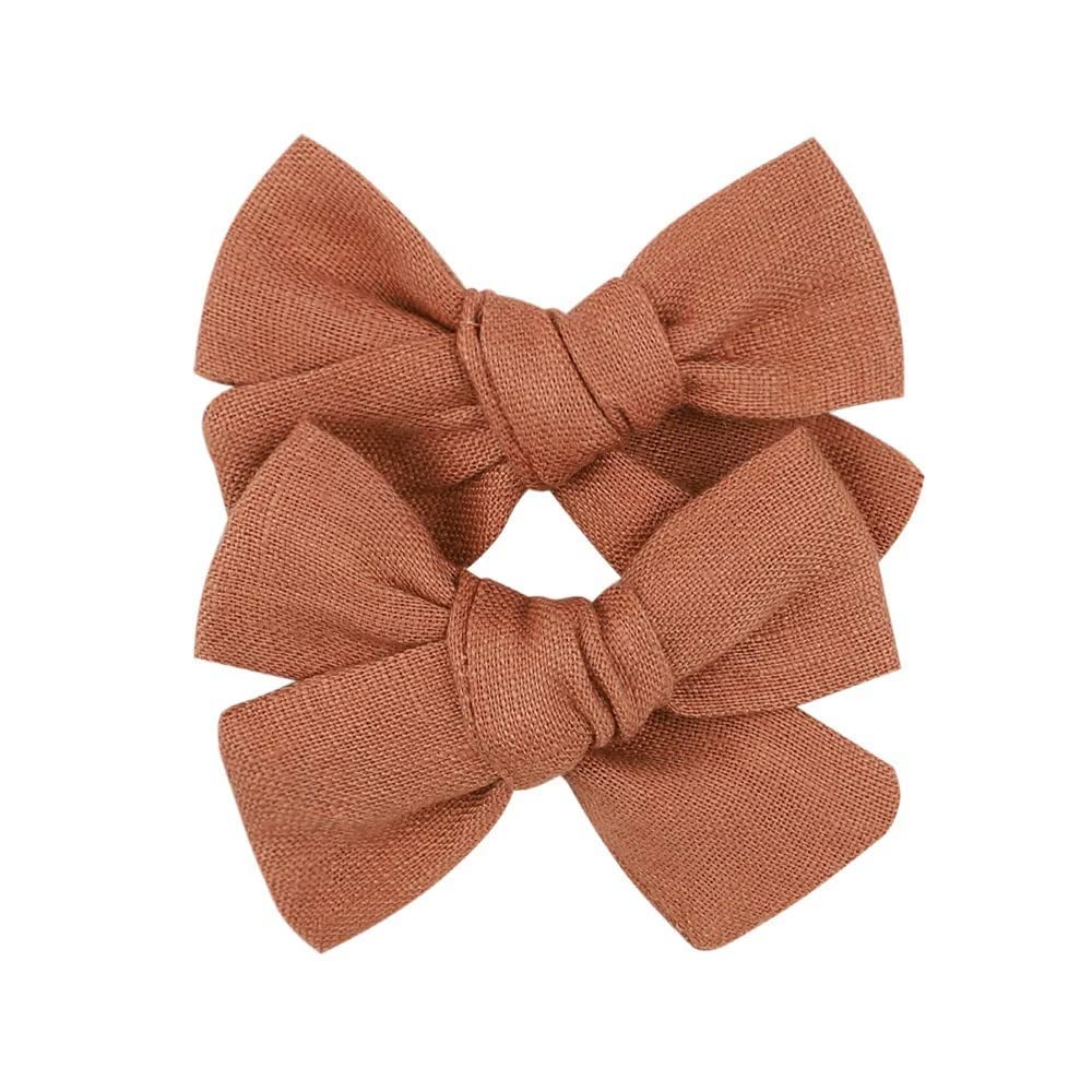 Lazos para el pelo de lino para niñas de 3.2 pulgadas, clips de cocodrilo, accesorios para el cabello para niñas pequeñas, niños y adolescentes