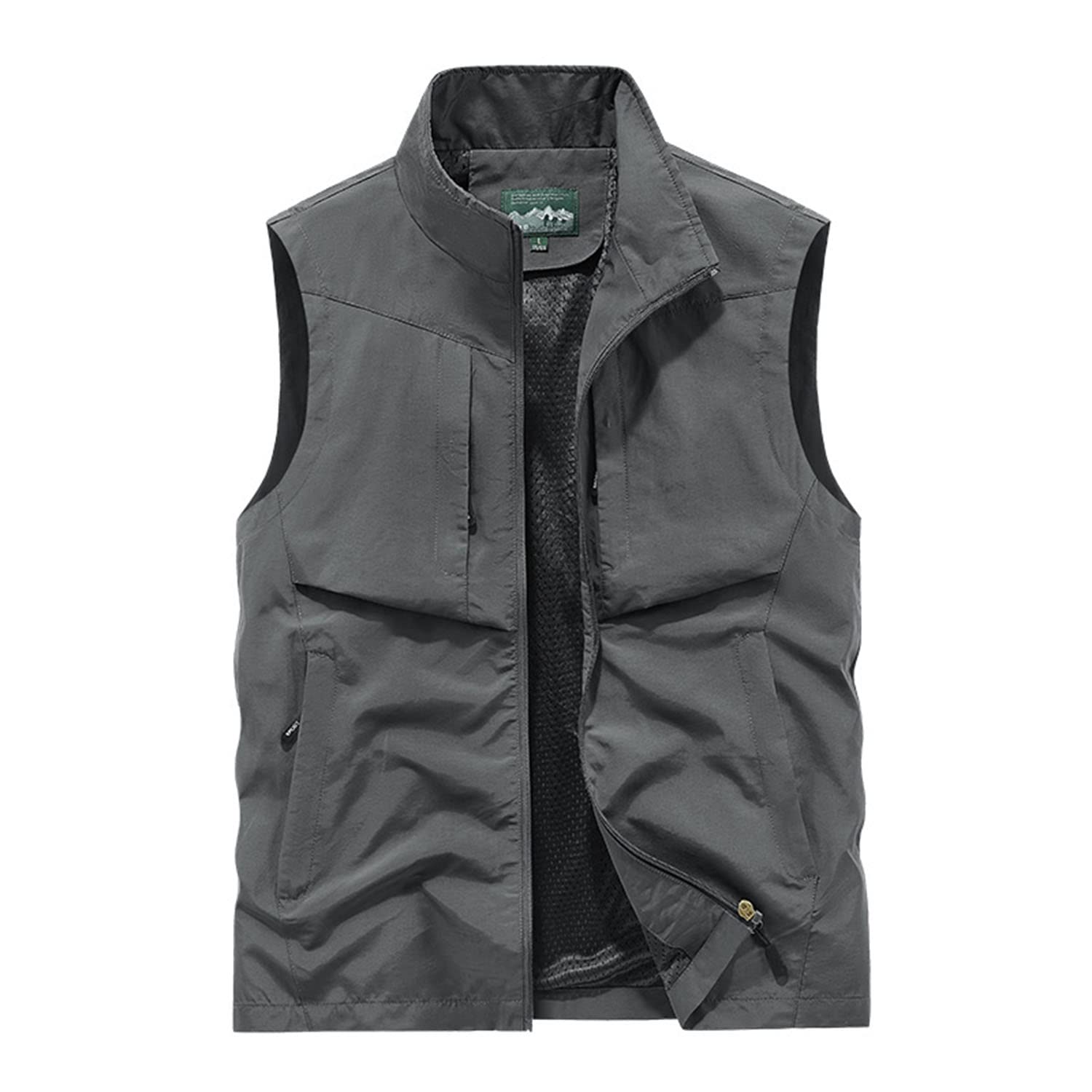 Chaleco Hombre Outdoor Sin Mangas Casual Chaqueta Multibolsillos Pesca Viajes Chaleco Primavera Y Otoño Chaleco Multifuncional