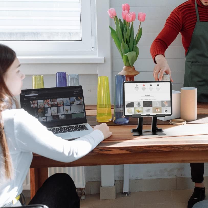 Miniatura 6 de KABCON Soporte para tableta, soporte ajustable de aluminio sólido para escritorio, monitor portátil, iPad Pro 9.7 10.5 Air Mini, Microsoft Surface