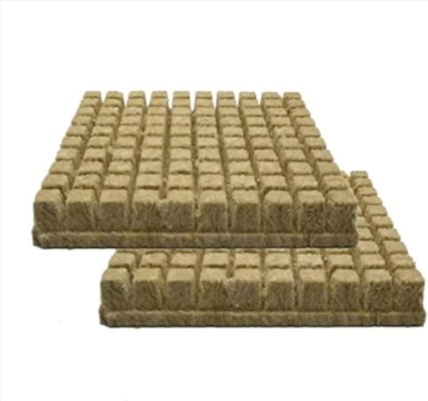 Nologo Boyuanweiye001 25x25x40mm Practical Mini Hydroponic Grow Compress Base Soilless Cultivation Garden Rockwool Cubes Media Planting Greenhouse (50 Cubes)