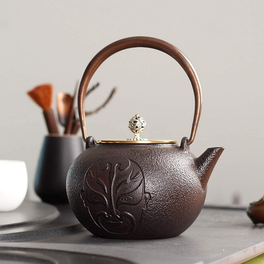 Czajnik, Czajnik Do Herbaty Żelazny Czajniczek Ciekawy Wzór Czajnik Kung Fu 1200 Ml Żelazny Czajniczek Japoński Czajniczek Gotowana Herbata Na Zieloną Herbatę Lub Torebki Z Herbatą