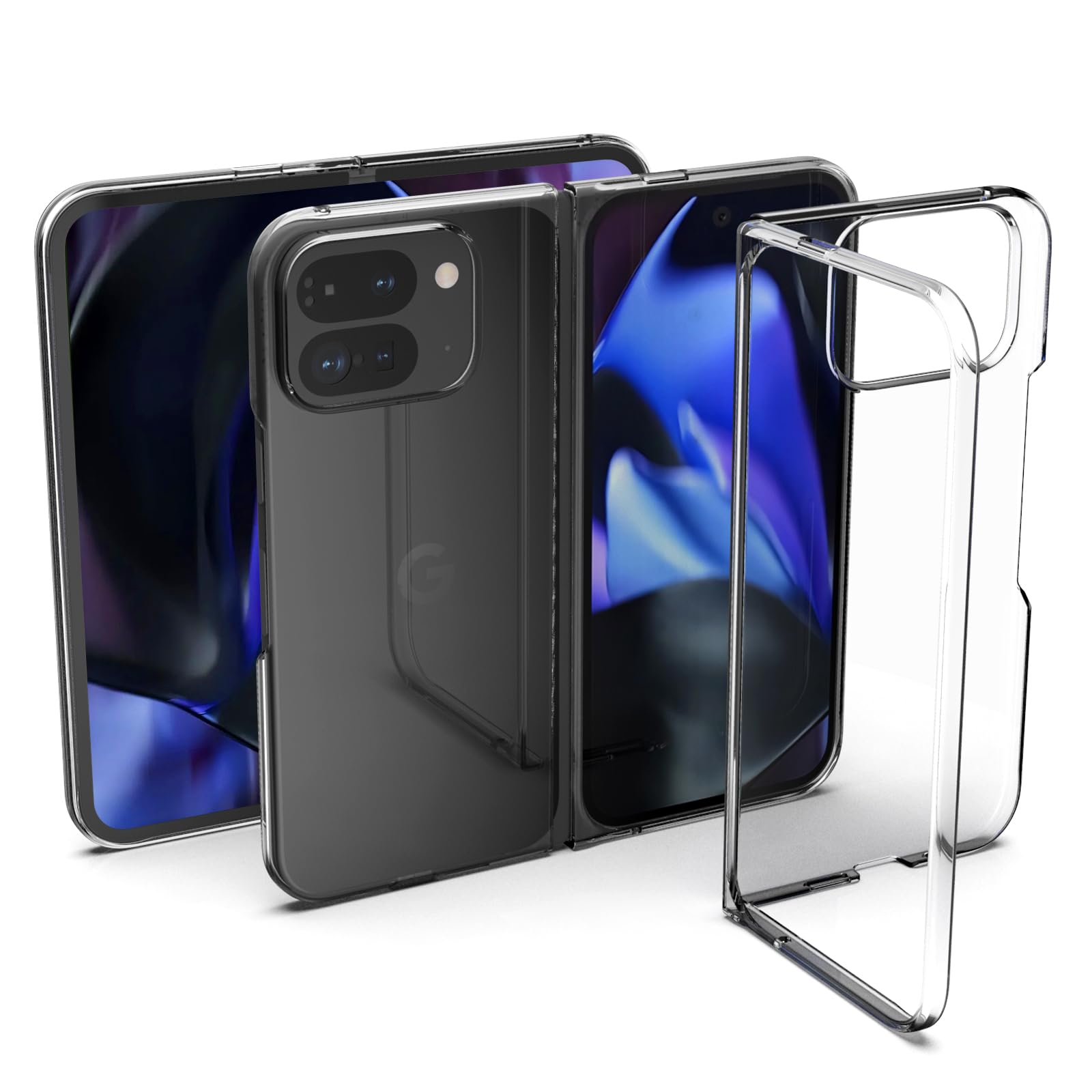 Hülle Für Google Pixel 9 Pro Fold – Transparent, Ultradünn, Stoßabsorbierend, Aus PC-Material