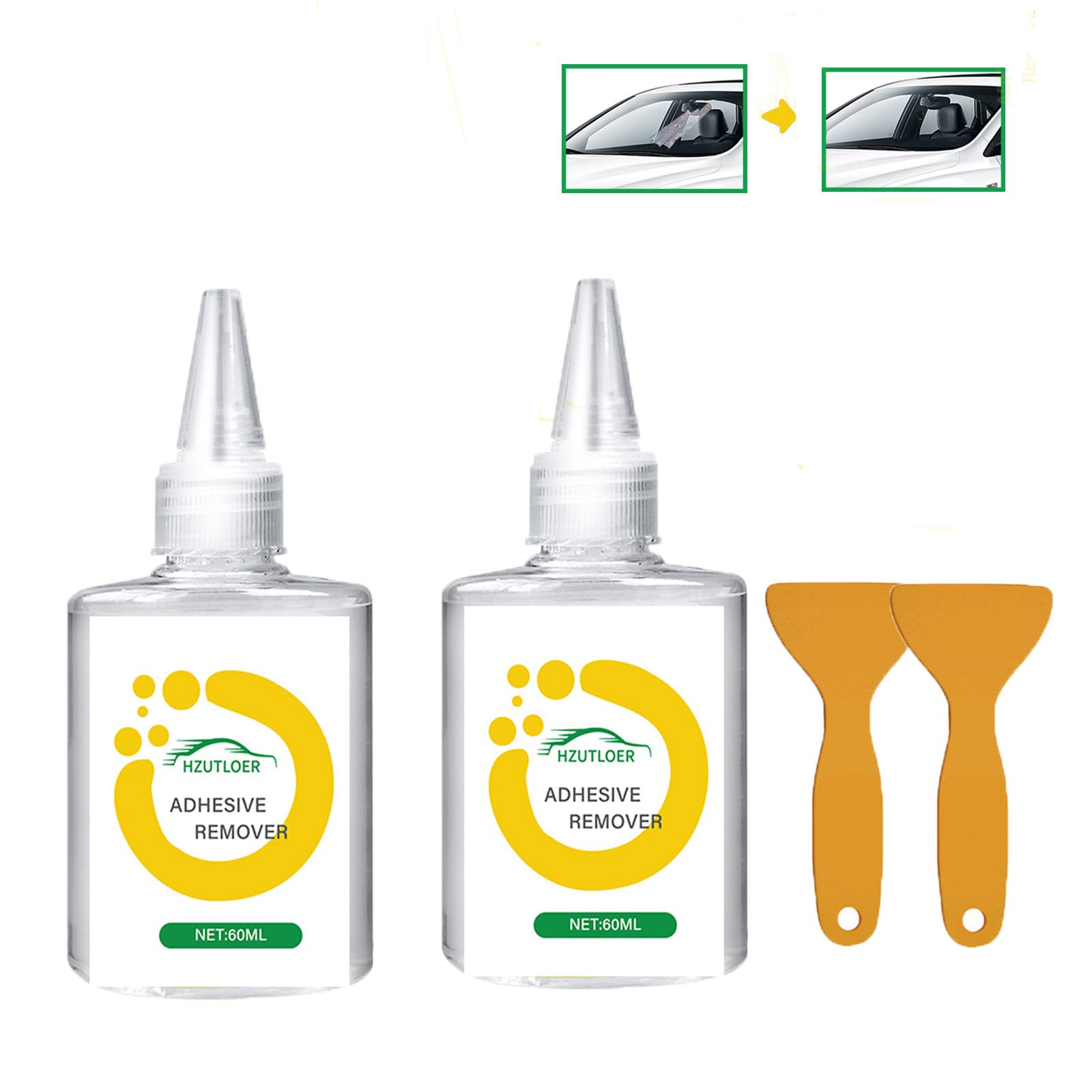 Hzutloer 4 fl oz?120ML? Adhesive Remover for Cars,Car Sticker Remover,Safe Sticker Remover for Cars of Stickers,Adhesives, Tapes,Labels on Paint,Glass and Metal Versatile Cleaning Solution Removal