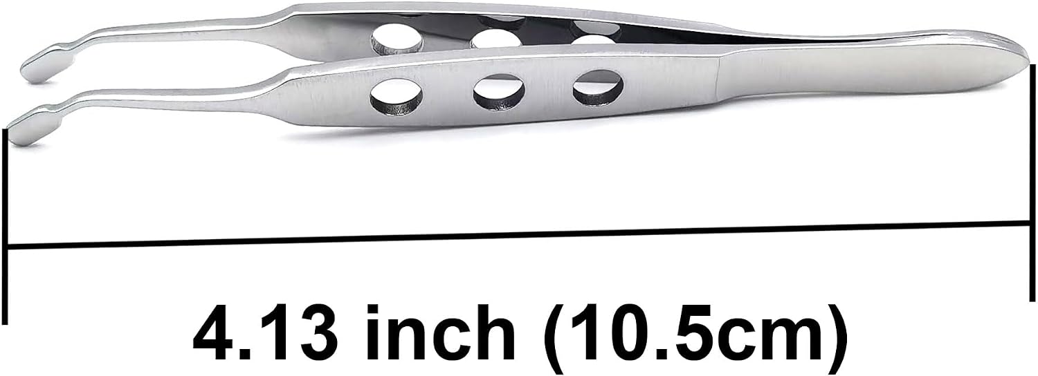 Meibomian Gland Expressor, Stainless Steel Eyelid Massage Professional Face Care Craft Tools for Dry Eyes, High Precision Tweezer Tools - Rectangle Tip