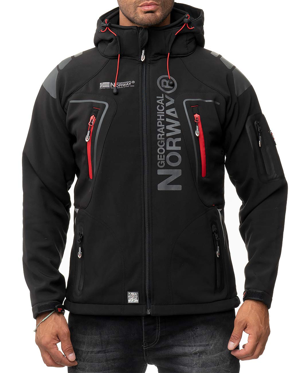 Geographical Norway da uomo Giacca Softshell Giacca funzionale Tempo libero Traspirante Escursionismo Outdoor BANS produzione