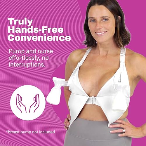 Miniatura 6 de Brasier de lactancia y bombeo, brasier de extractor de leche ajustable, brasier de bombeo sin alambre, manos libres, extractor de leche no incluido
