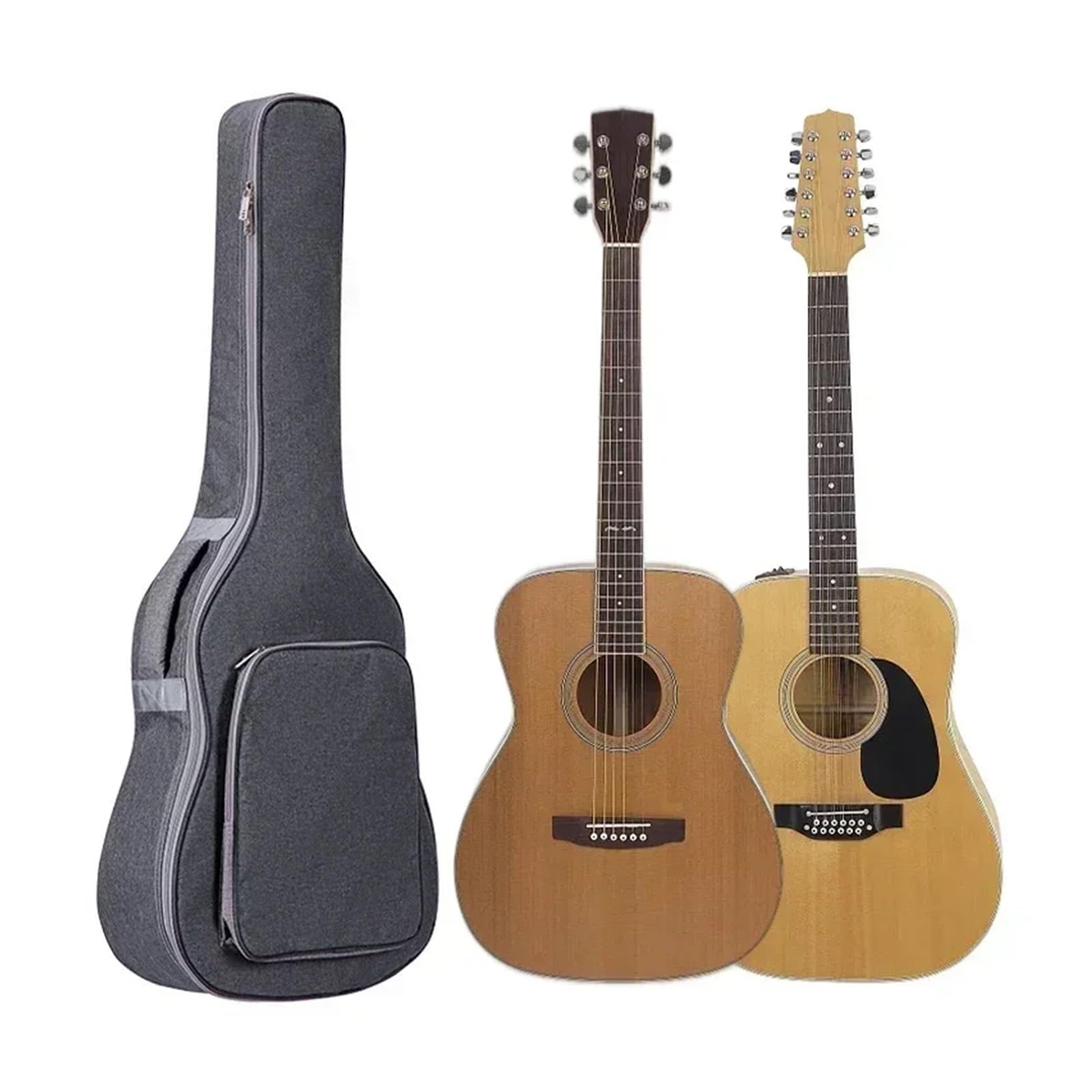 Funda Guitarra Mochila for Guitarra, Funda Protectora Impermeable for acústica(Black)