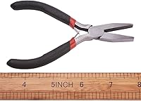 Vista 6 de Beadthoven - Juego de 1 alicates de punta plana de 5 pulgadas para hacer joyas, alambre, doblado, plomizo