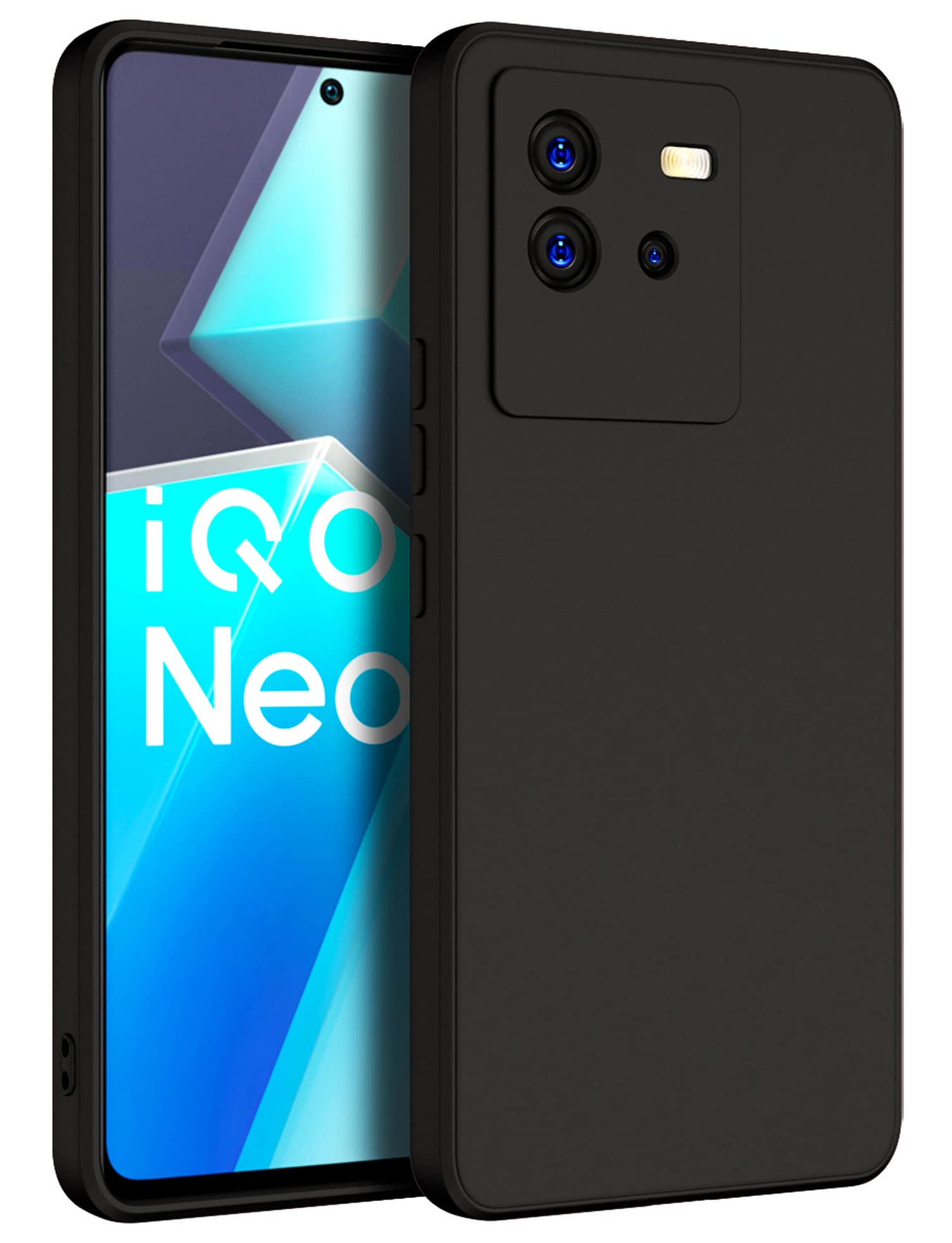 Kapa Matte Lens Protective Shockproof Flexible Back Cover for IQOO Neo 6 (5G),Slim Silicone with Soft Lining Shockproof Flexible Full Body Bumper Case (Black) (B0BDYS1FT7) Amazon Price History, Amazon Price Tracker