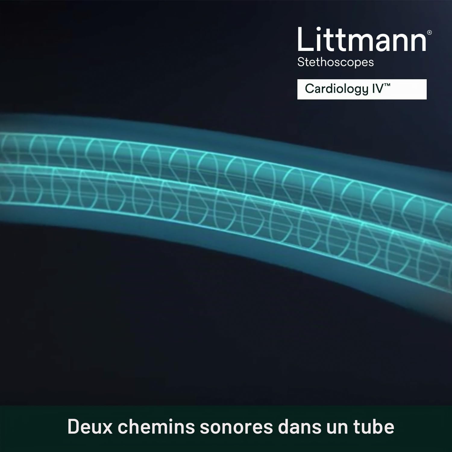 3M Littmann Stéthoscope de diagnostic Cardiology IV, tubulure noire, Édition Rainbow brillant, 69 cm