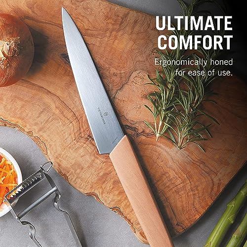 Victorinox Swiss Modern, Paring Knife, Extra Sharp Blade, Straight Edge, 15 cm, Noble Wooden Handle, Stainless Steel, Brown - Image 7