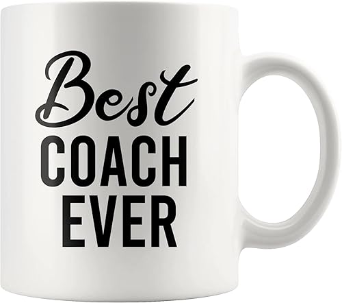 Miniatura 1 de Best Coach Ever Sports Gym Instructor Taza de café de cerámica de 11 oz Entrenador Maestro Gerente de equipo Mentor para cumpleaños San Valentín
