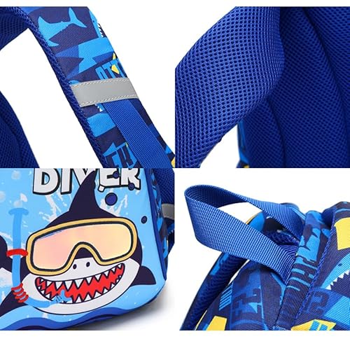 Kit Mochila Escolar Infantil Masculina Dinossauro, Mochila Menino Grande Com Lancheira e Estojo (Tub