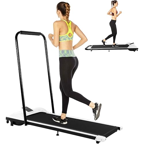 Folding Under Desk Treadmills for Home, Electric Treadmill Exercise Machine & Home Quiet Running Walking, Heavy Duty Treadmill Jogging Fitness Folding Equipment, 0.5-4 MPH and P01-P12 Program (Black)