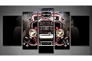 5 Retro Automotive Wall Art Paintings