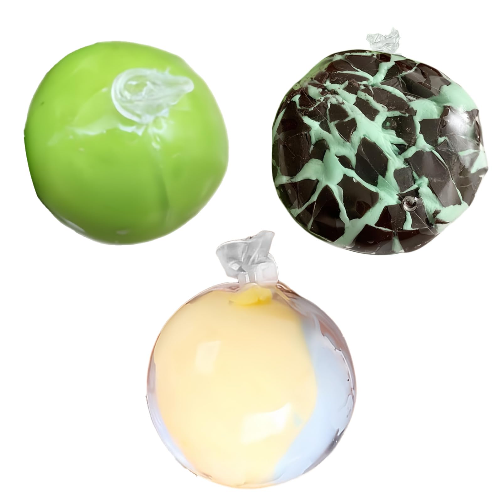 3 Pcs Wax Cracking Squishy, Crunchy Squishy Ball, Stress Relief