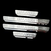 Vista 5 de Accesorios de protección contra rasguños para umbral de puerta de coche para Mitsubishi Outlander 2025 2023 2013-2022, placa de protección