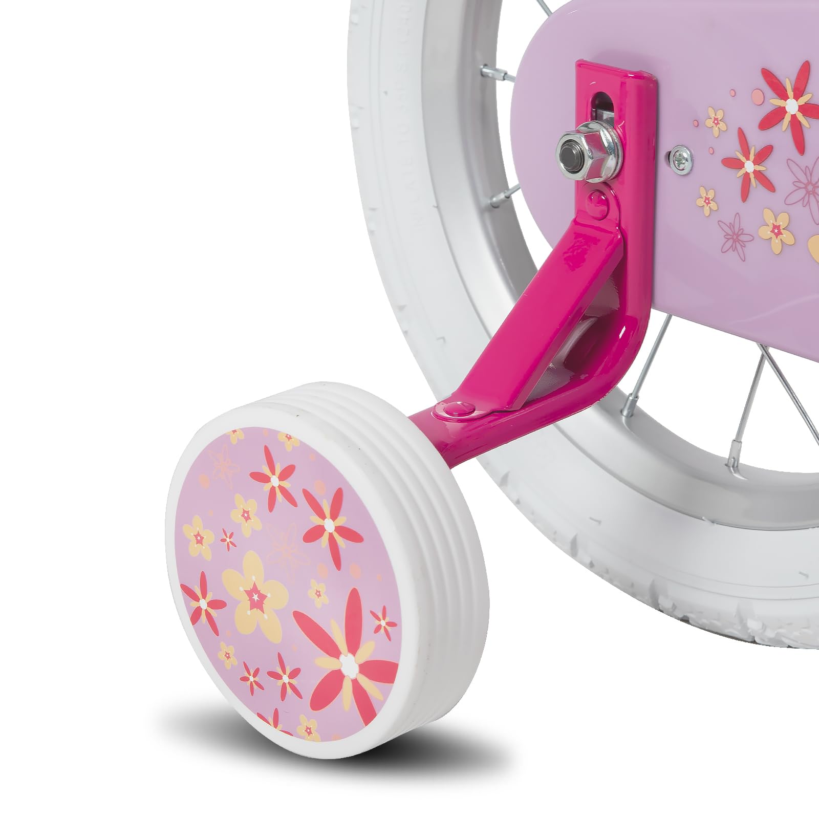 JOYSTAR Bicicleta Unicornio 12/14/16/18 Pulgadas para Niñas de 2-9 años, Bicicleta Infantil con Asiento de Muñeca y Ruedas Estabilizadoras y Cesta