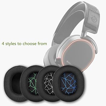 Arctis 7 Soft Memory Ear Pillow, SteelSeries Arctis 1, Arctis 3, Arctis 5, Arctis 7, Arctis 9X, Compatible with Arctis Pro Gaming Headset (Black-Blue)