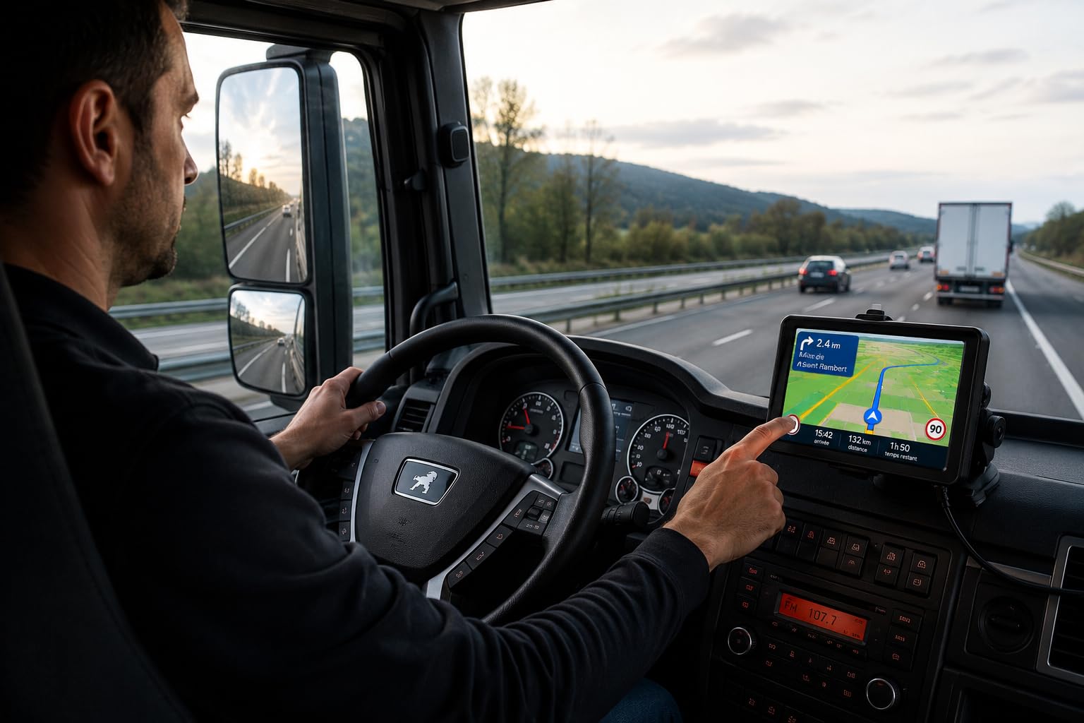 GPS Navigation 7 Pouces, Écran HD Tactile, 8 Go, FM, Multi-Langues, pour Voiture Camion Bus